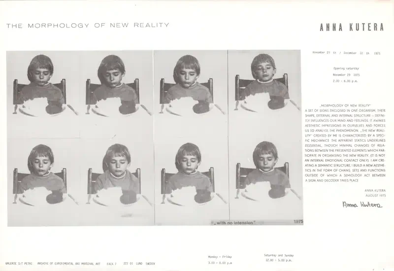 Poster of the exhibition THE MORPHOLOGY OF THE NEW REALITY by ANNA KUTERA