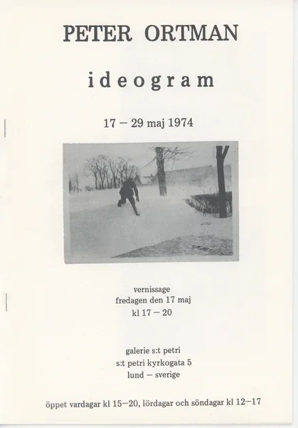 Poster of the exhibition IDEOGRAM by PETER ORTMAN