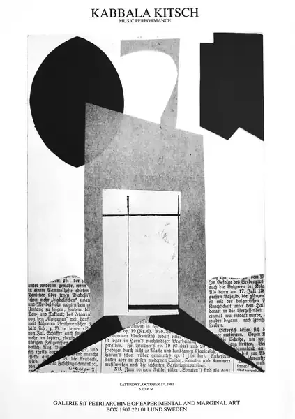 Poster of the exhibition MUSIC PERFORMANCE by KABBALA KITSCH