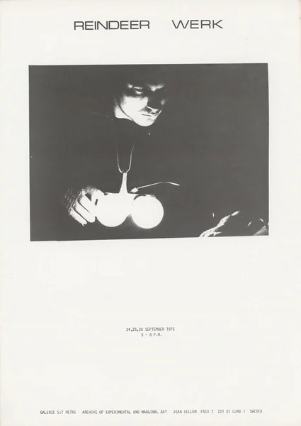 Poster of the exhibition RESTRAINED ACTION by REINDEER WERK