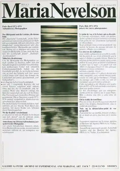 Poster of the exhibition Paris-Basel 1973-1974 by MARIA NEVELSON 