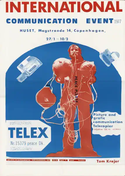 Poster of the exhibition INTERNATIONAL COMMUNICATION EVENT by PEACE PLEASE