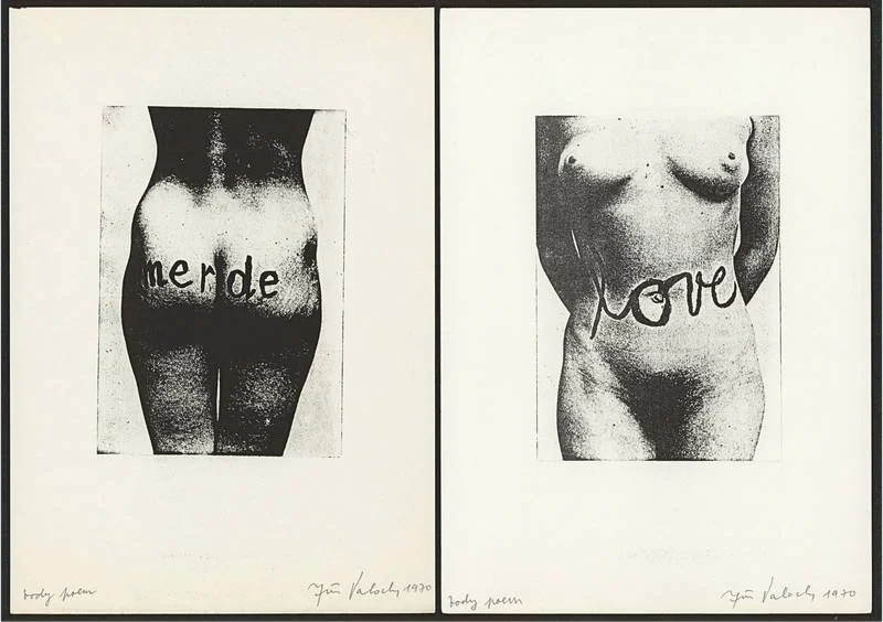 LOVE – MERDE. BODY POEM. 1970