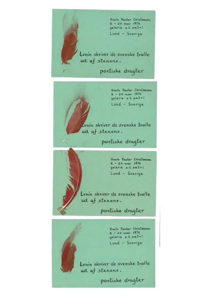 Poster of the exhibition POETISKE DRAGTER by URSULA REUTER CHRISTIANSEN