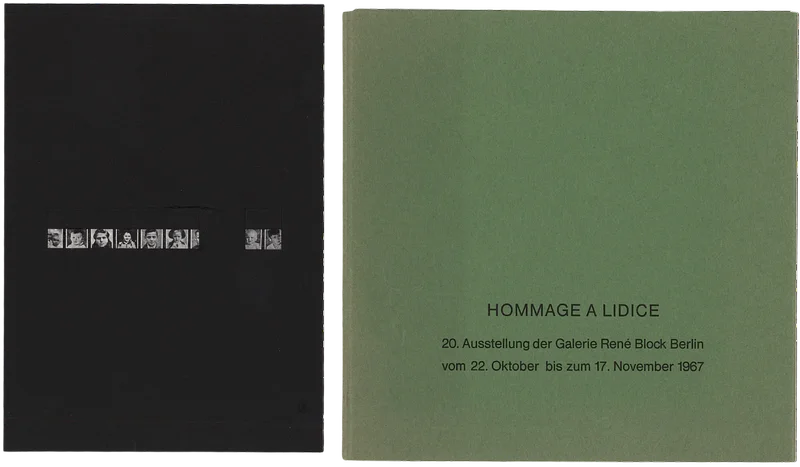 GERHARD RÜHM — FÜR LIDICE signed
