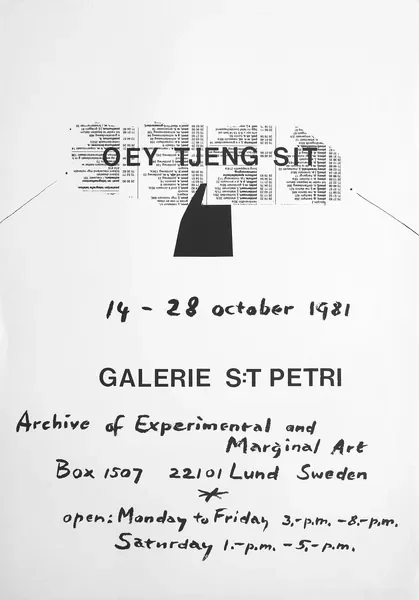 Poster of the exhibition 14 - 28.10.1981 by OEY TJENG SIT