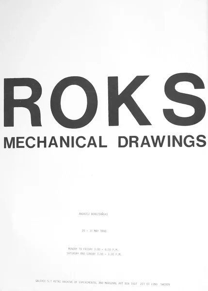 Poster of the exhibition ROKS by ANDRZEJ BEREZIANSKI