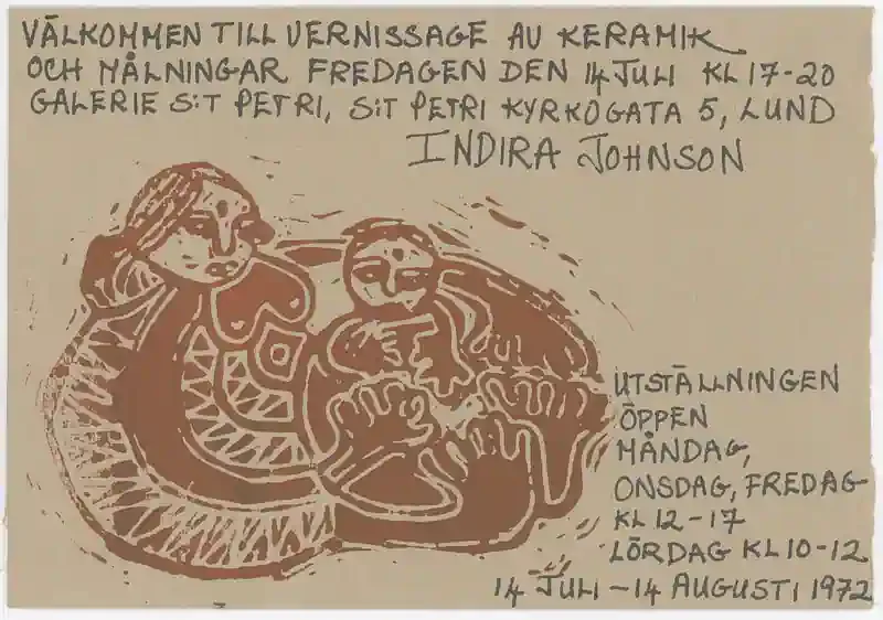 Poster of the exhibition KERAMIK by INDIRA JOHNSON