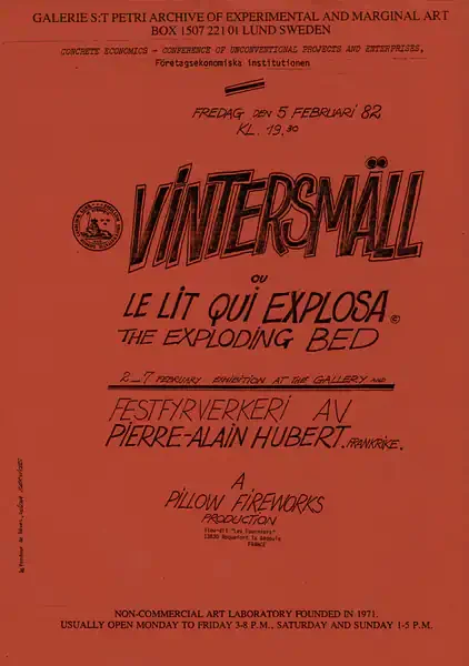 Poster of the exhibition VINTERSMÄLL by PIERRE-ALAIN HUBERT