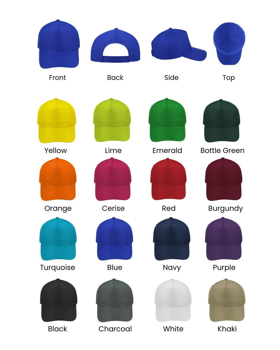Promotional Cap colour options Soli Cape Town