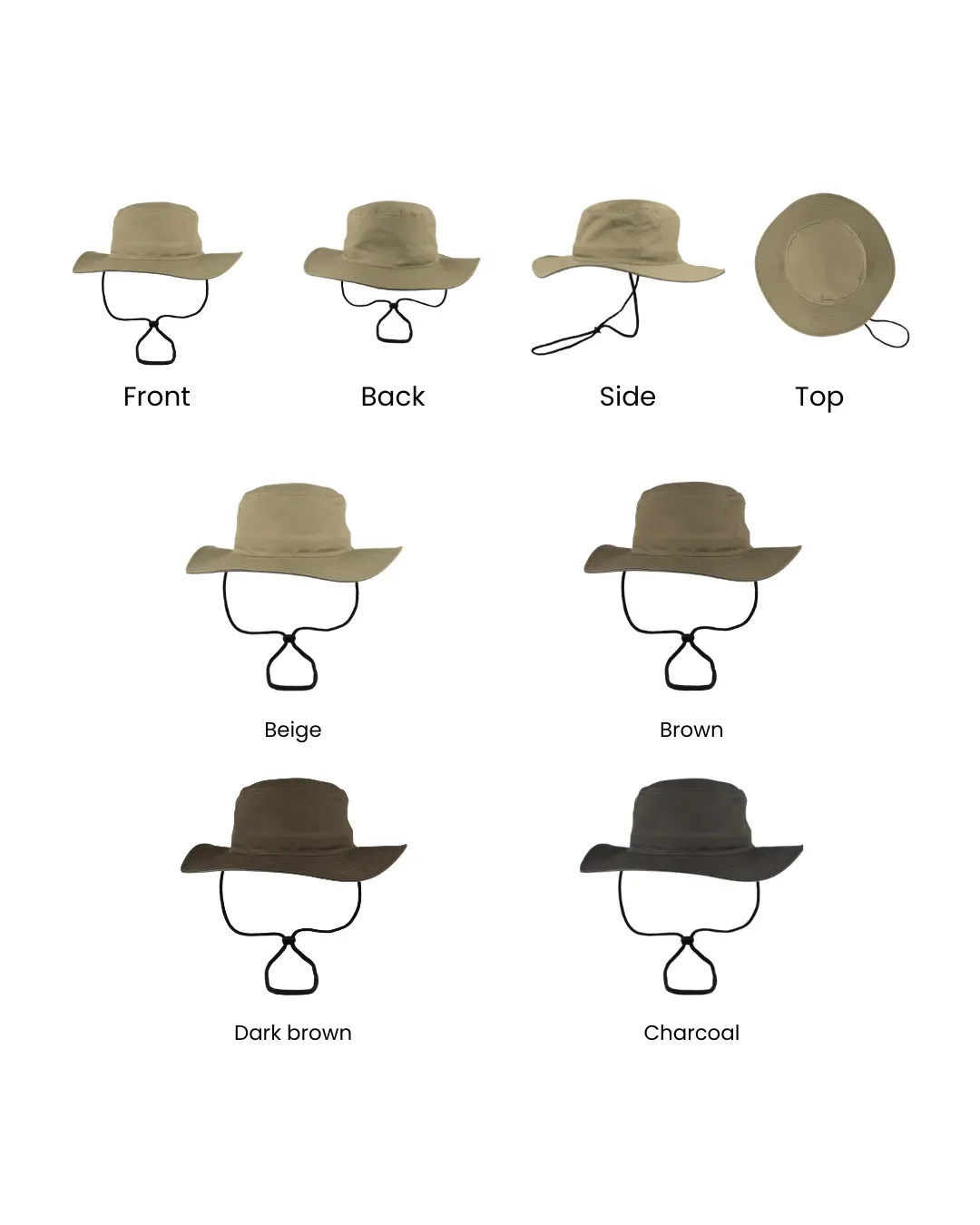 Bush Hat colour options Soli Cape Town