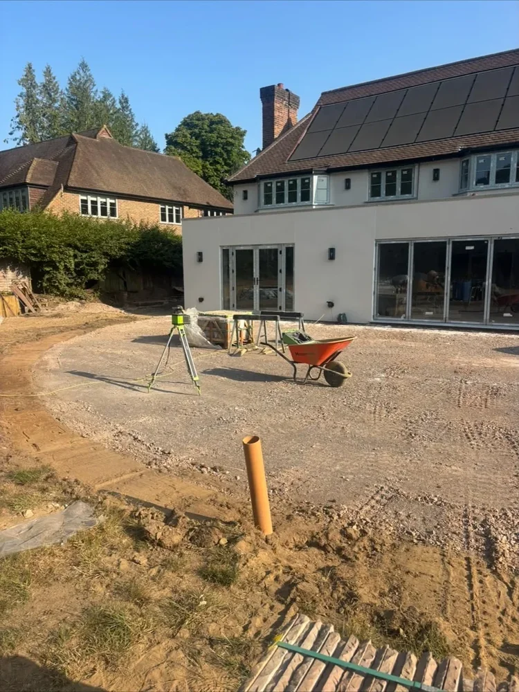 Modern rear extension with bi-fold doors in Surrey