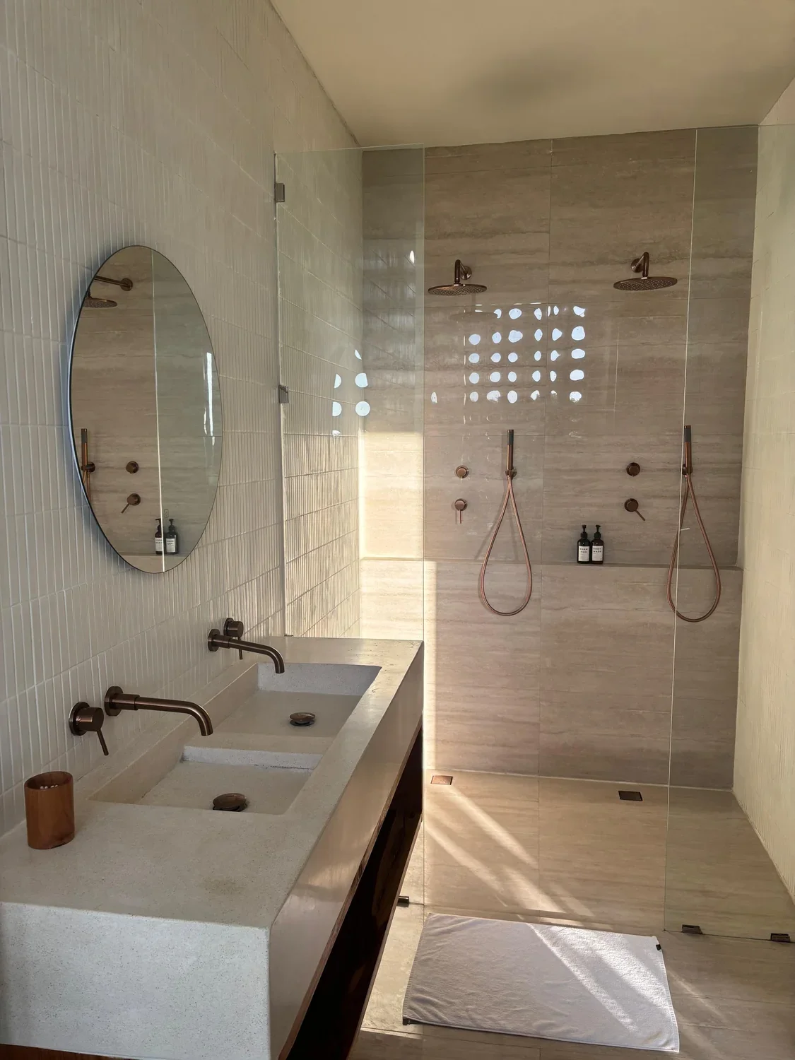 Twin shower - bathroom