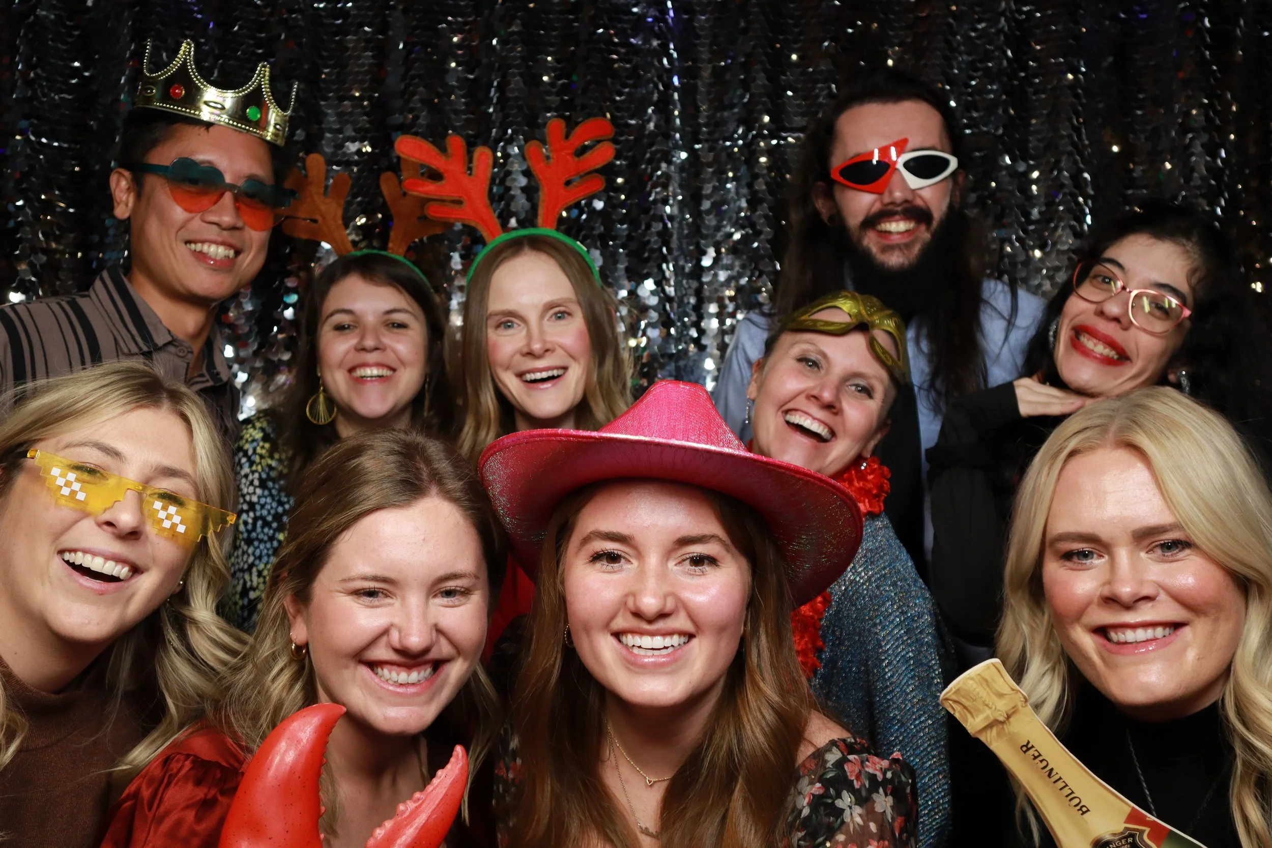 A holiday party at a 303 Photo Booth