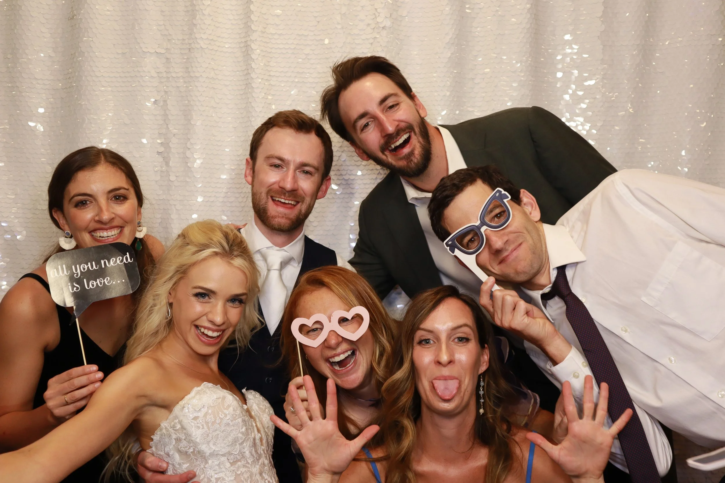 Wedding photo booth moment