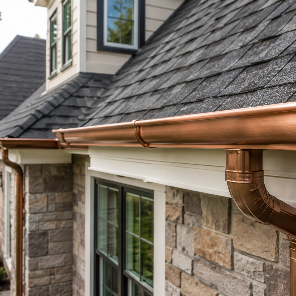 aluminum gutter seam split open at corner