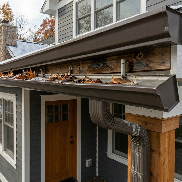 aluminum gutter pulling away from wood fascia