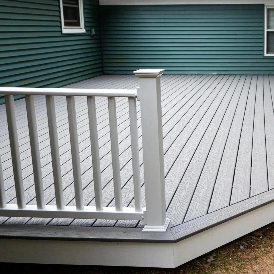 wood deck boards with soft rotting corners