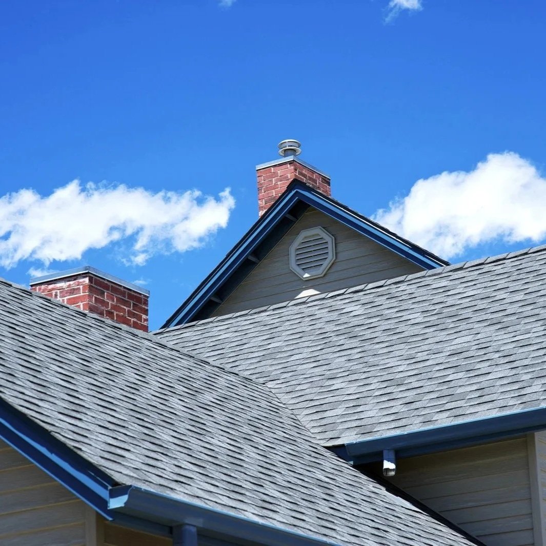 new asphalt shingle roof after installation