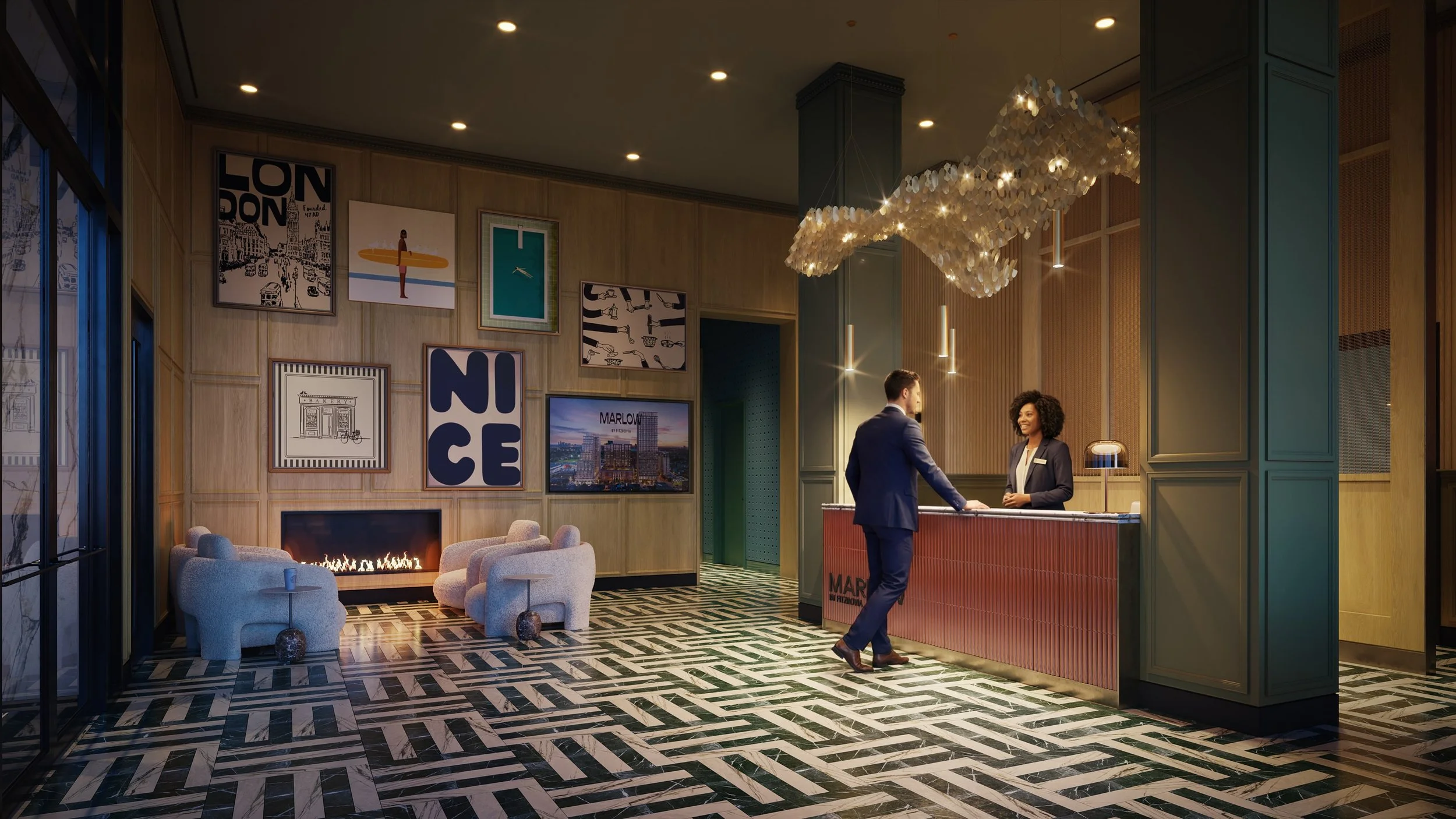 Wellness experience for residents in a modern residential building