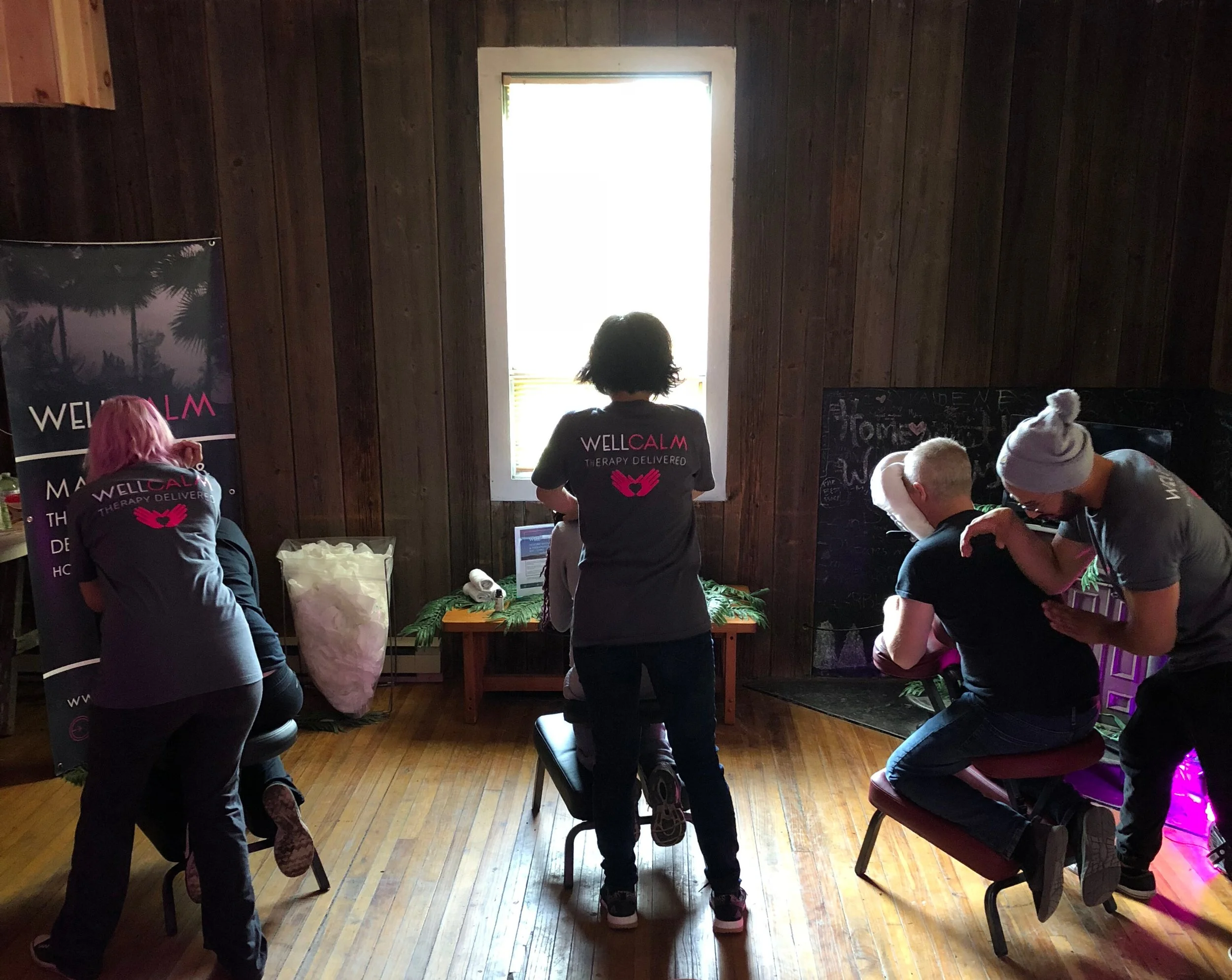 WELLCALM massage experience at a corporate event