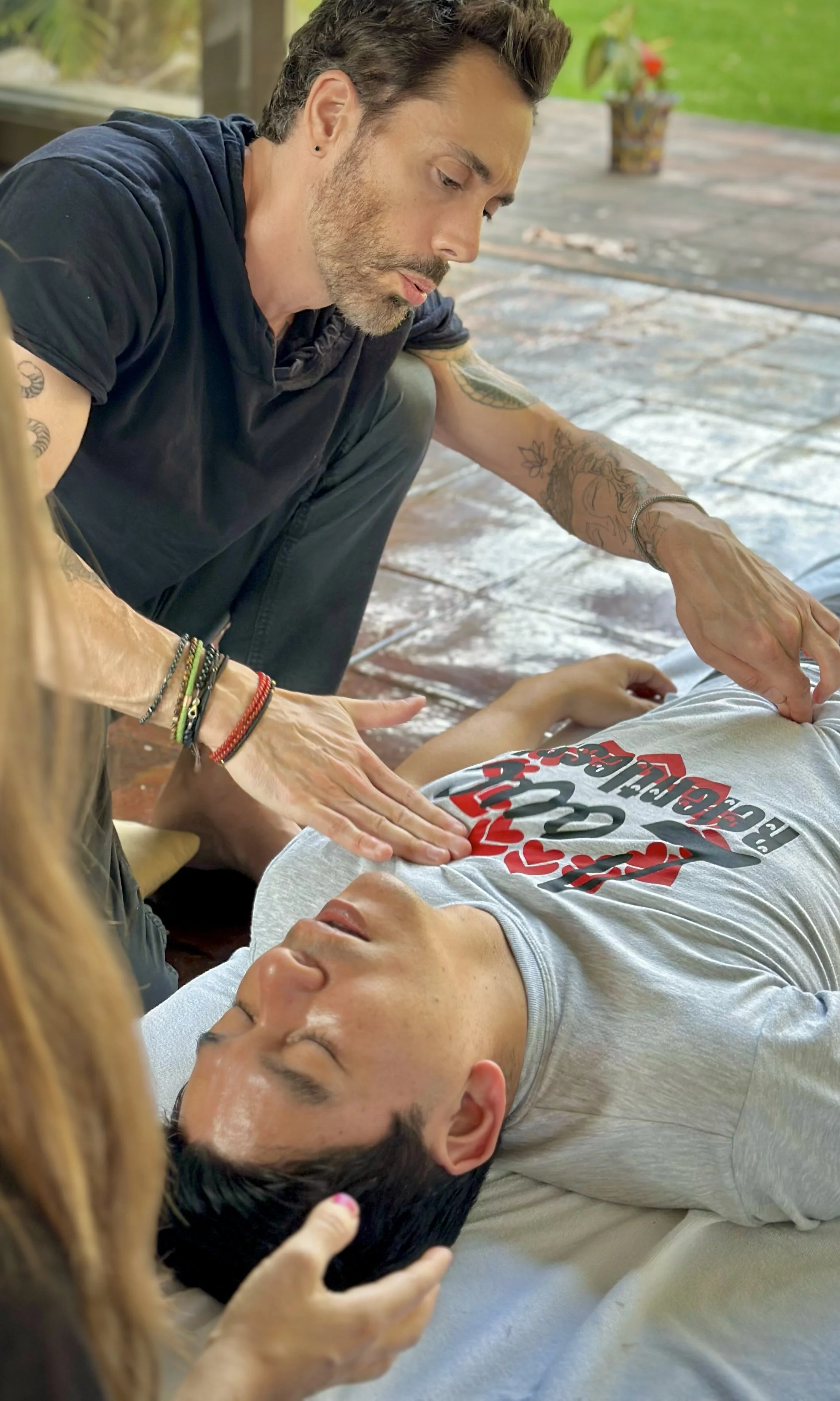 Rory working with a client