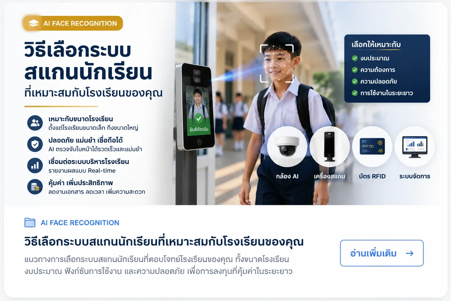 วิธีเลือกระบบสแกนนักเรียนที่เหมาะสมกับโรงเรียนของคุณ