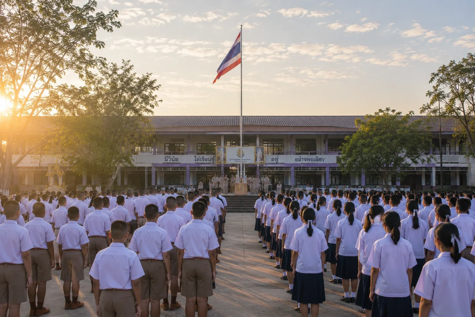 เช็กชื่อหน้าเสาธง