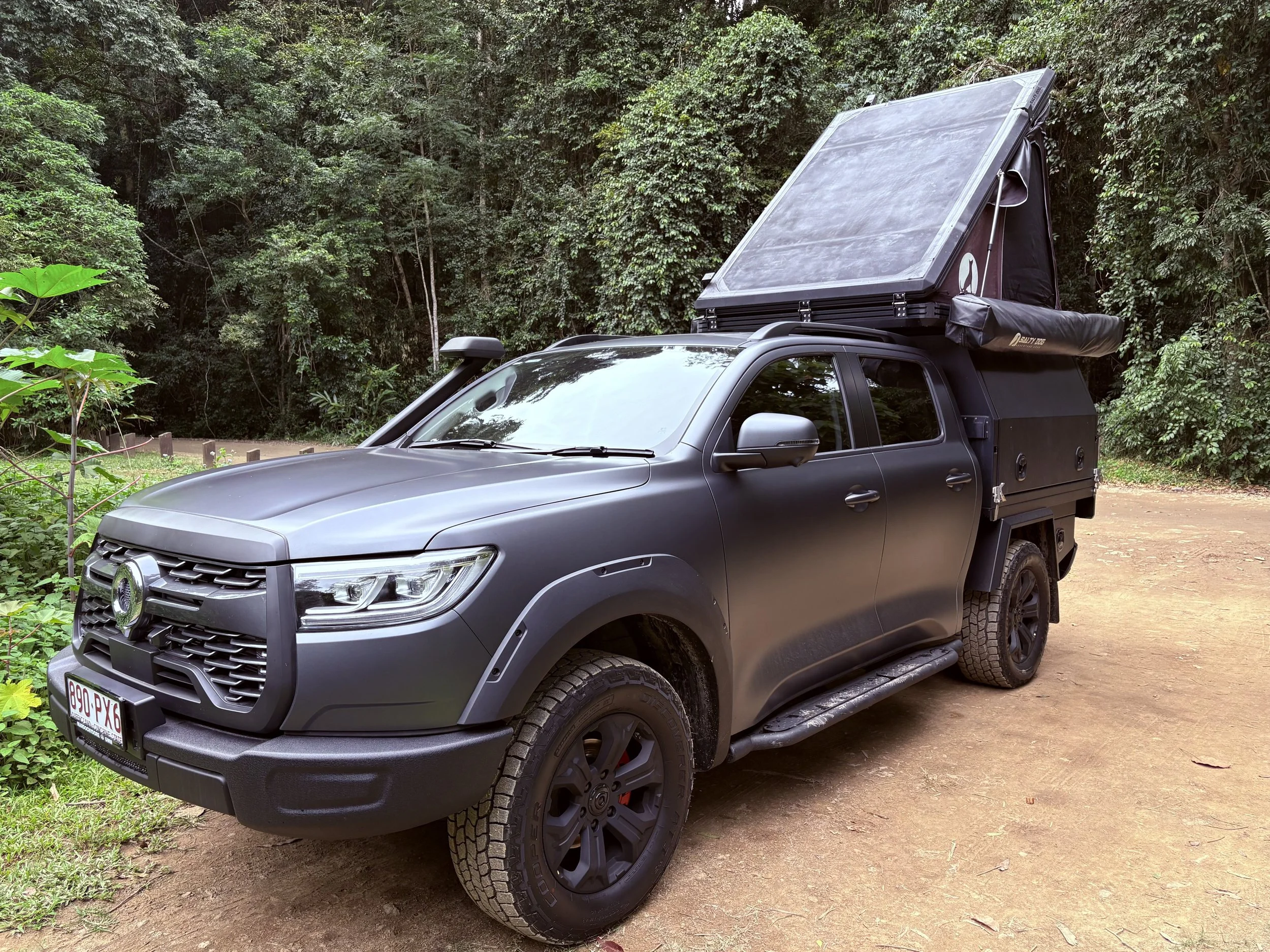 Vamuz II 4WD campervan hire Sunshine Coast — GWM Cannon off-road
