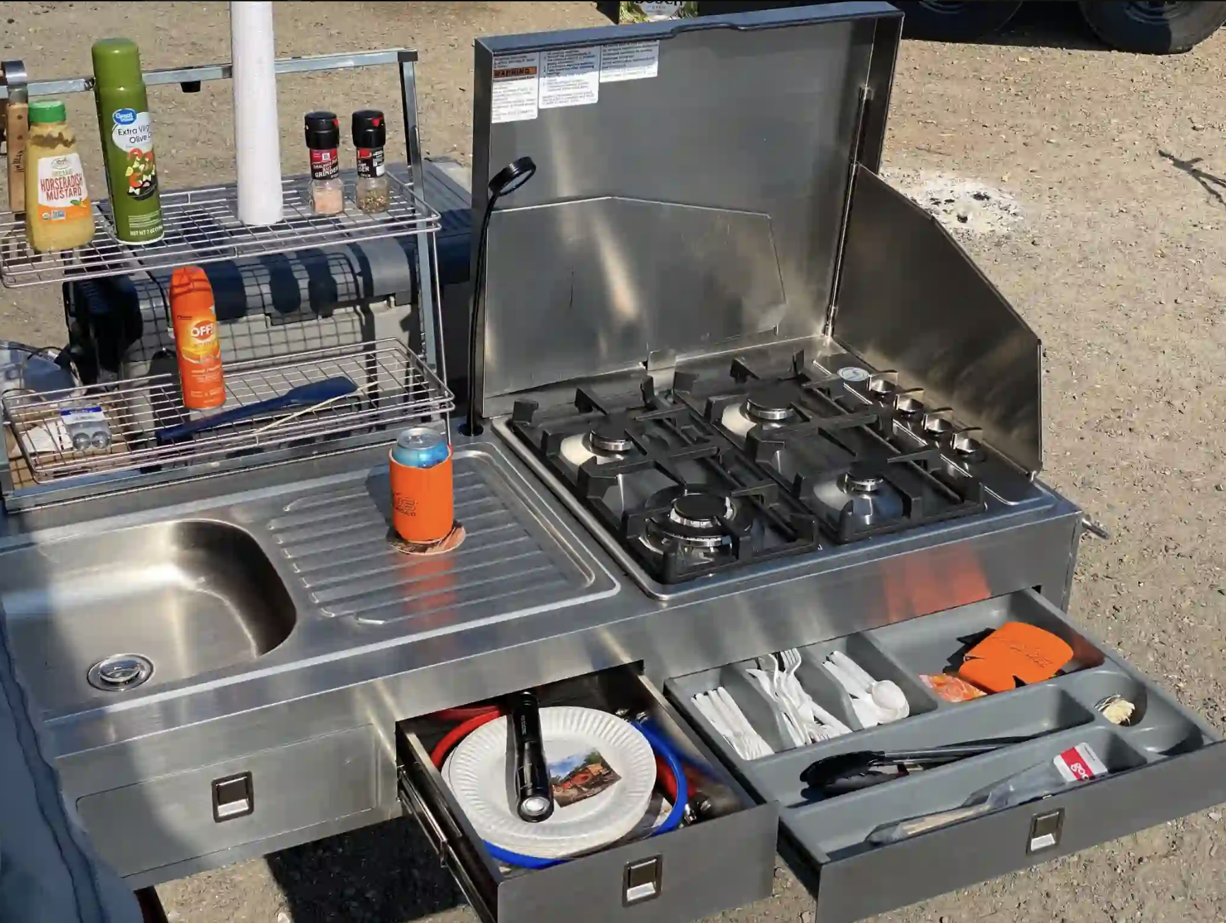 Opus OP4 slide-out camp kitchen