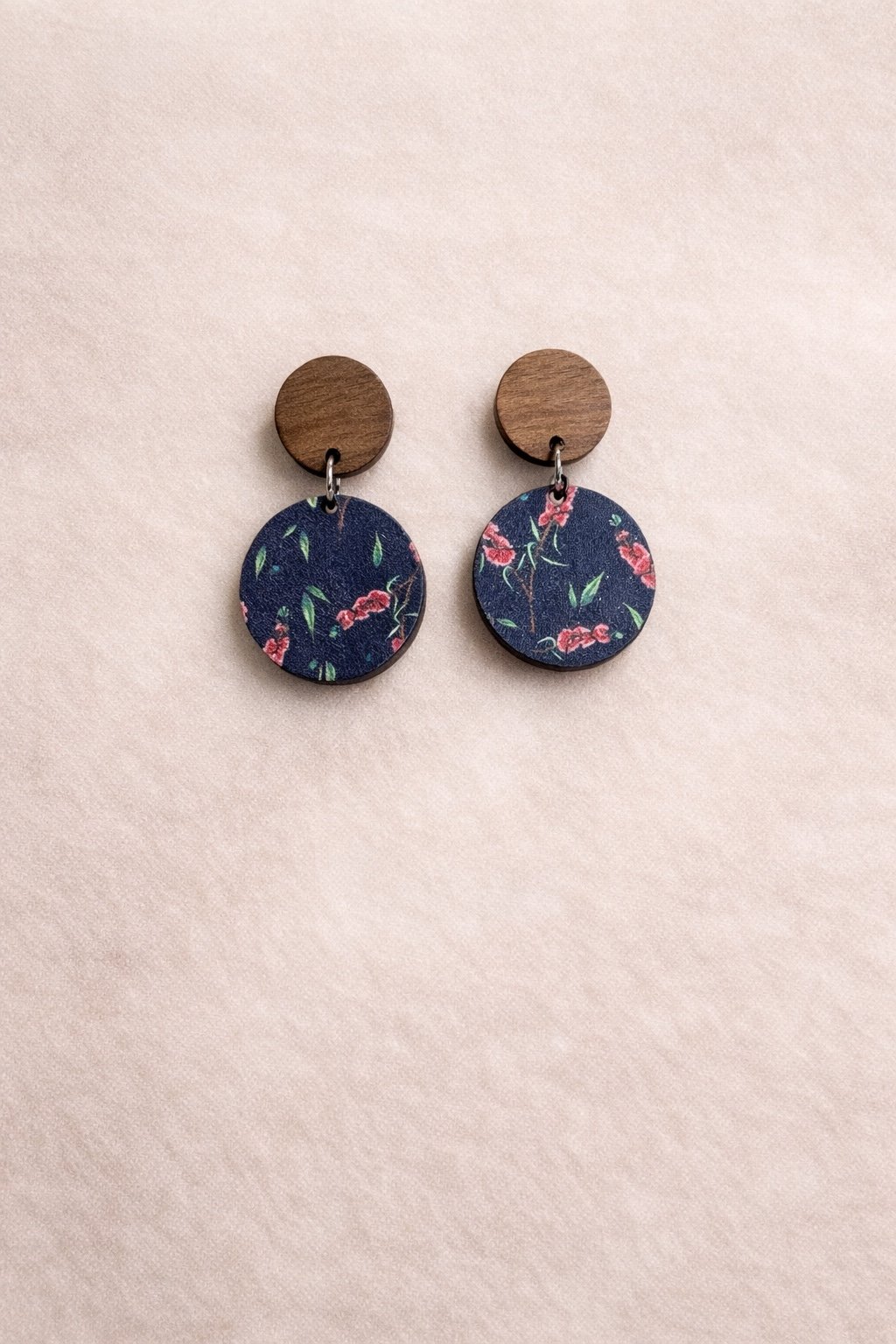 Bottlebrush circle earrings
