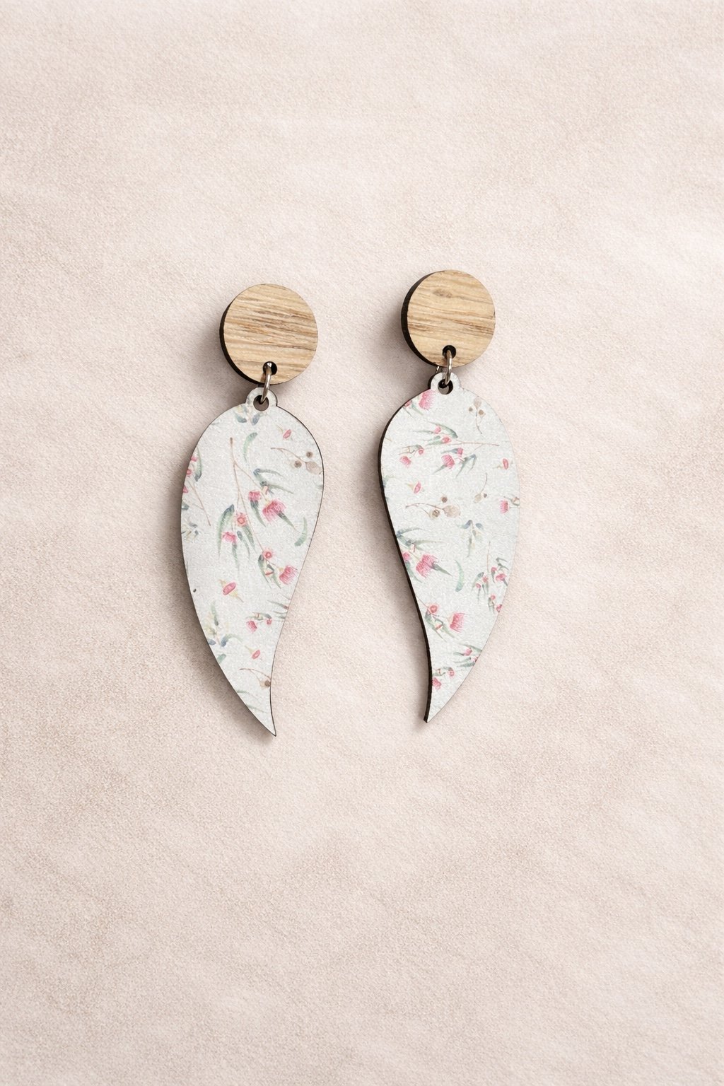 Eucalyptus leaf earrings