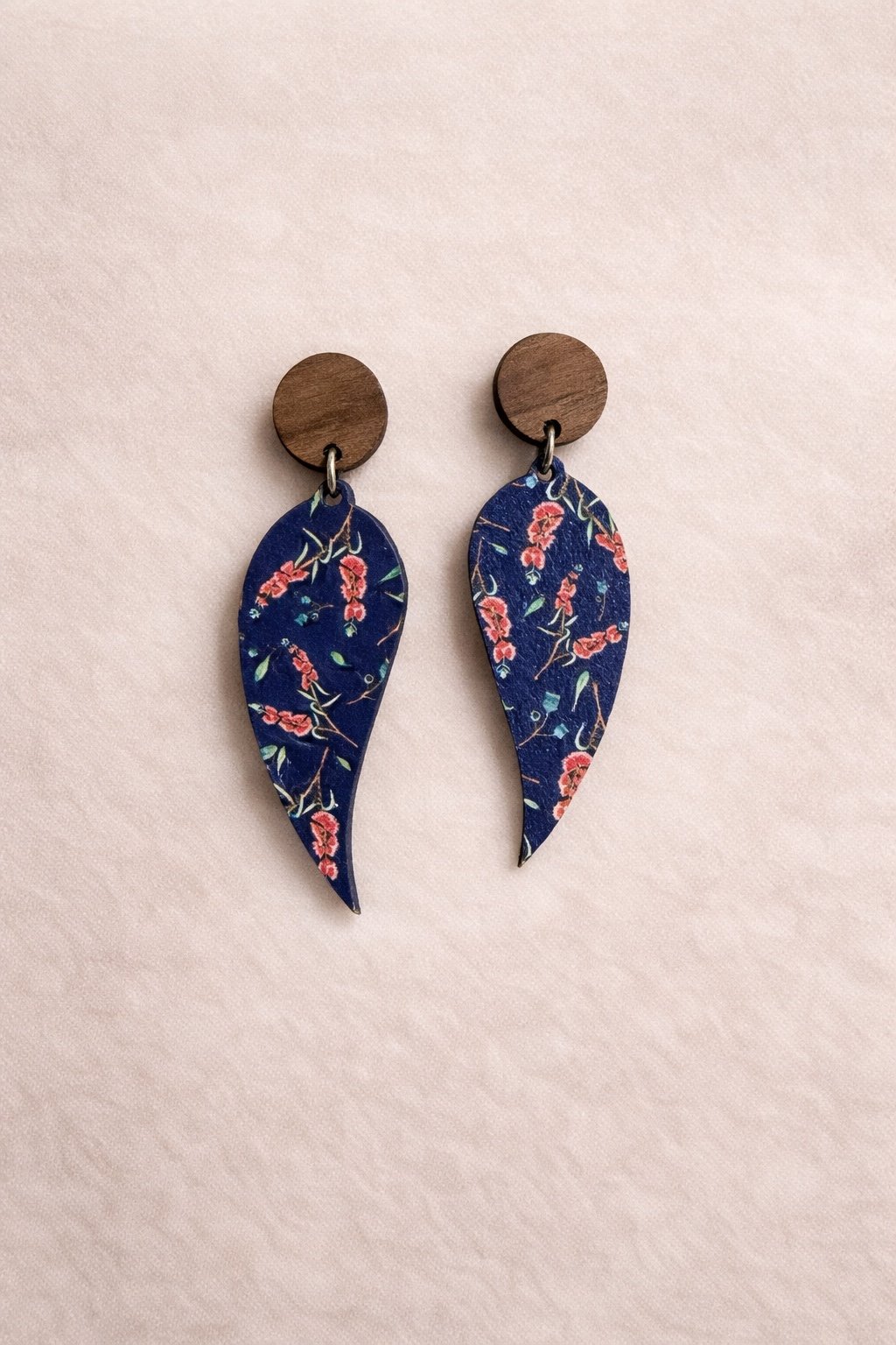 Bottlebrush leaf earrings
