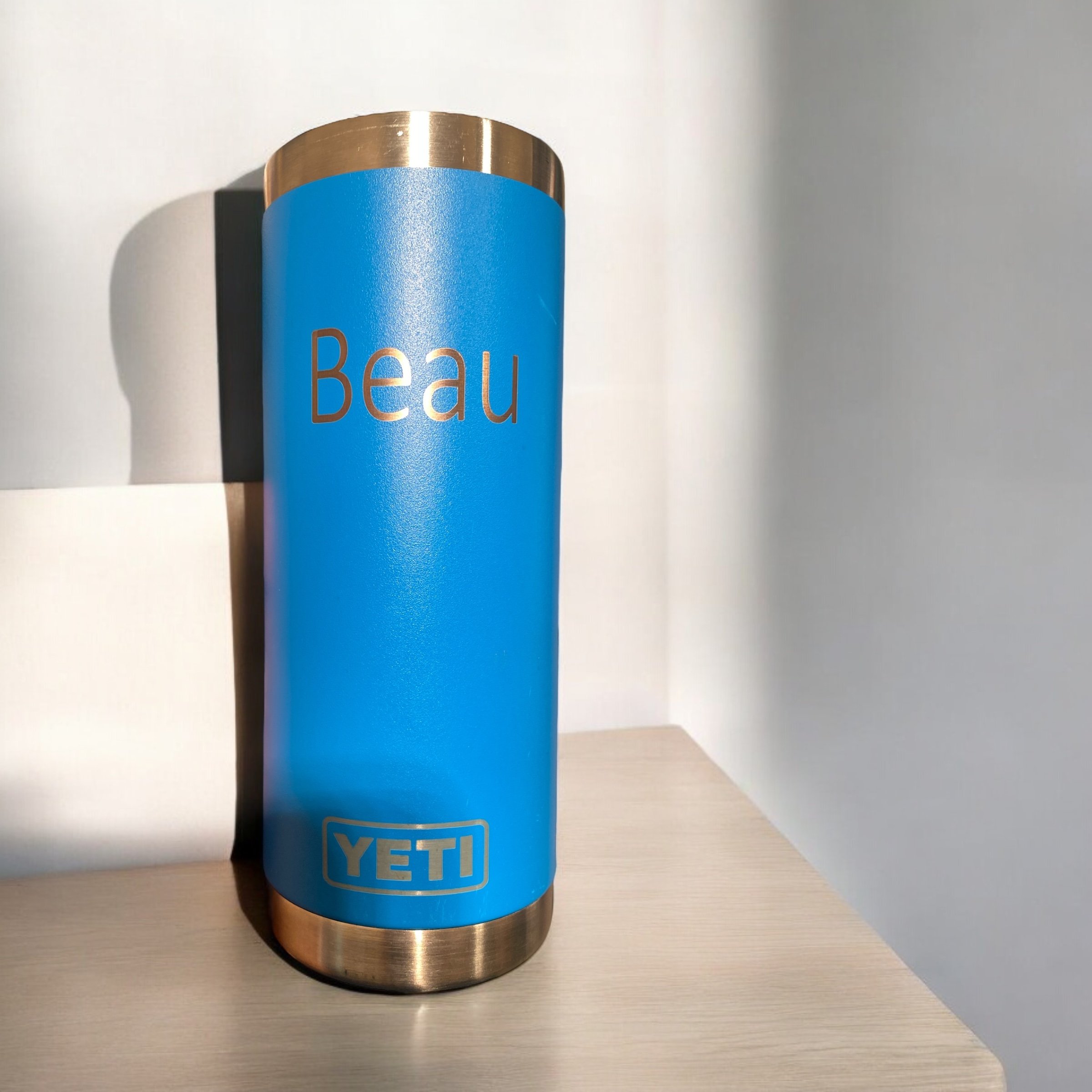 Beau personalised blue tumbler
