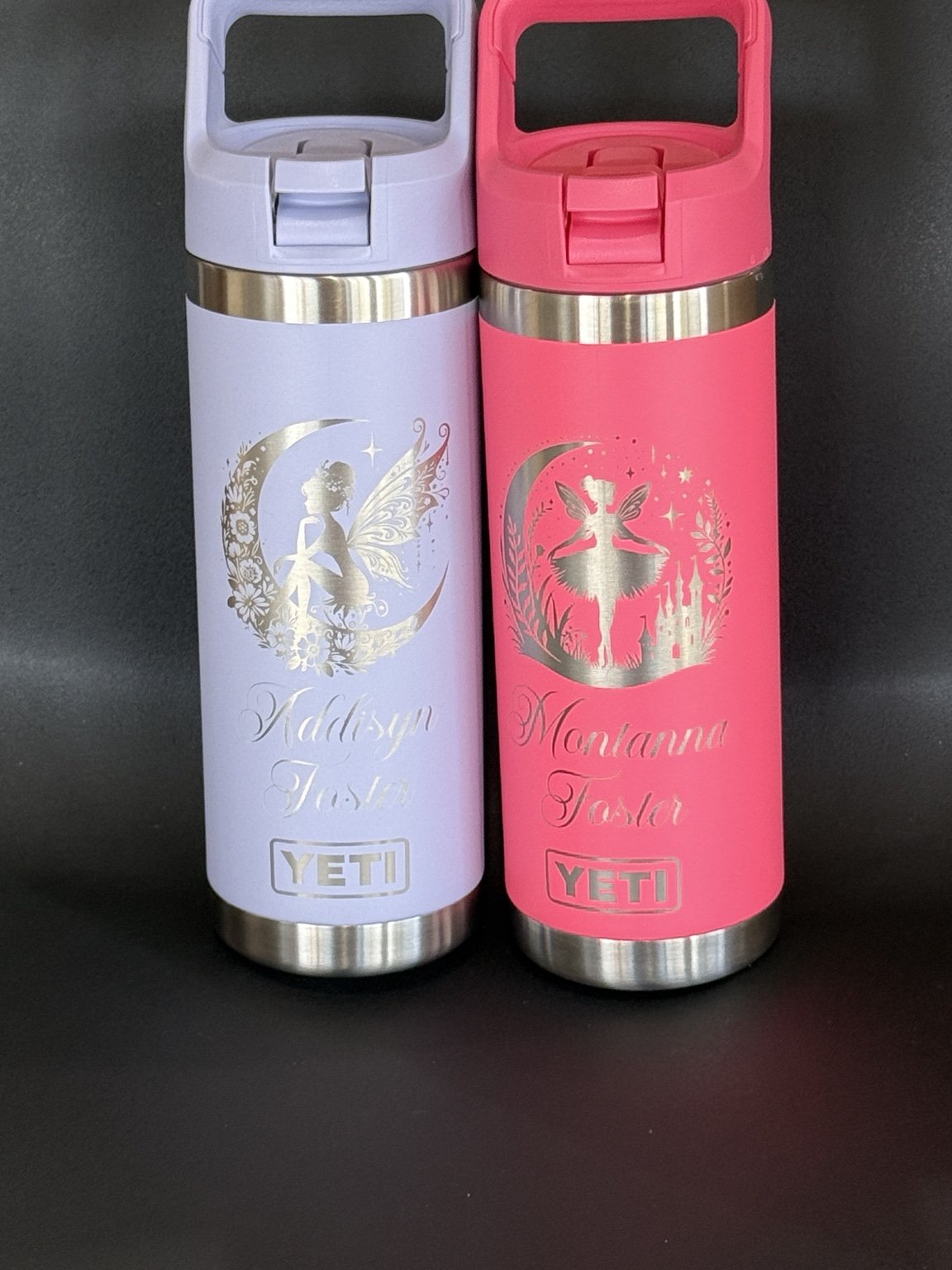 Fairy engraved bottles