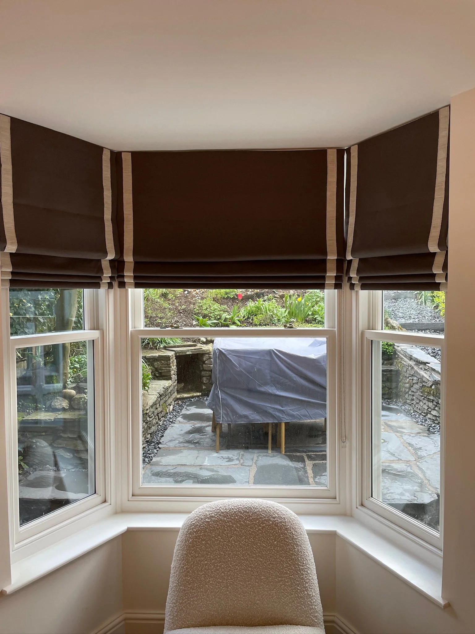 Roman blind bathroom