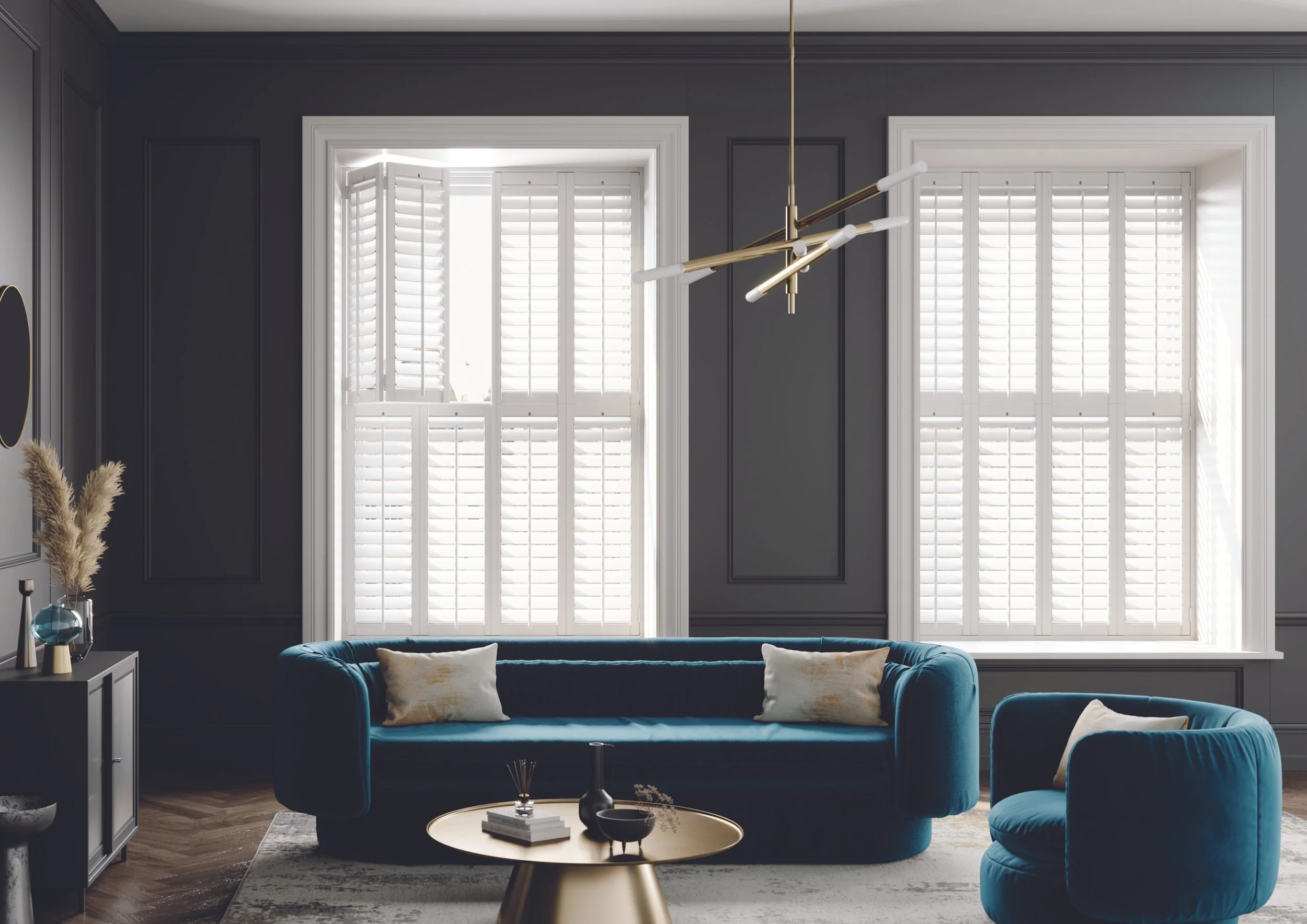 Tier on tier shutters