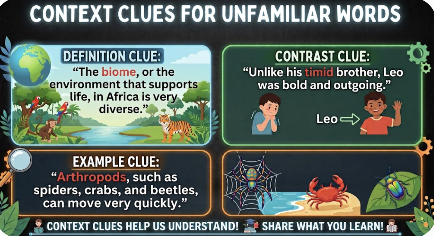 Context clue strategies reference