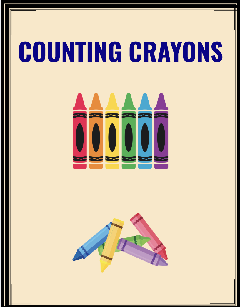 Two piles of crayons reference