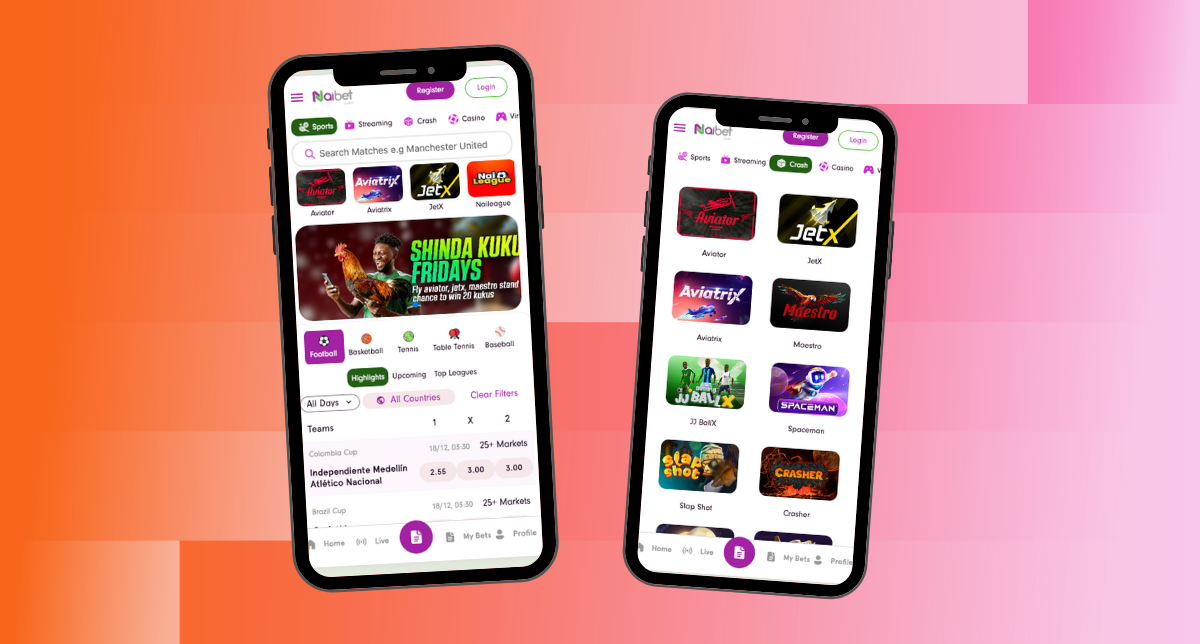 Naibet iGaming platform screens