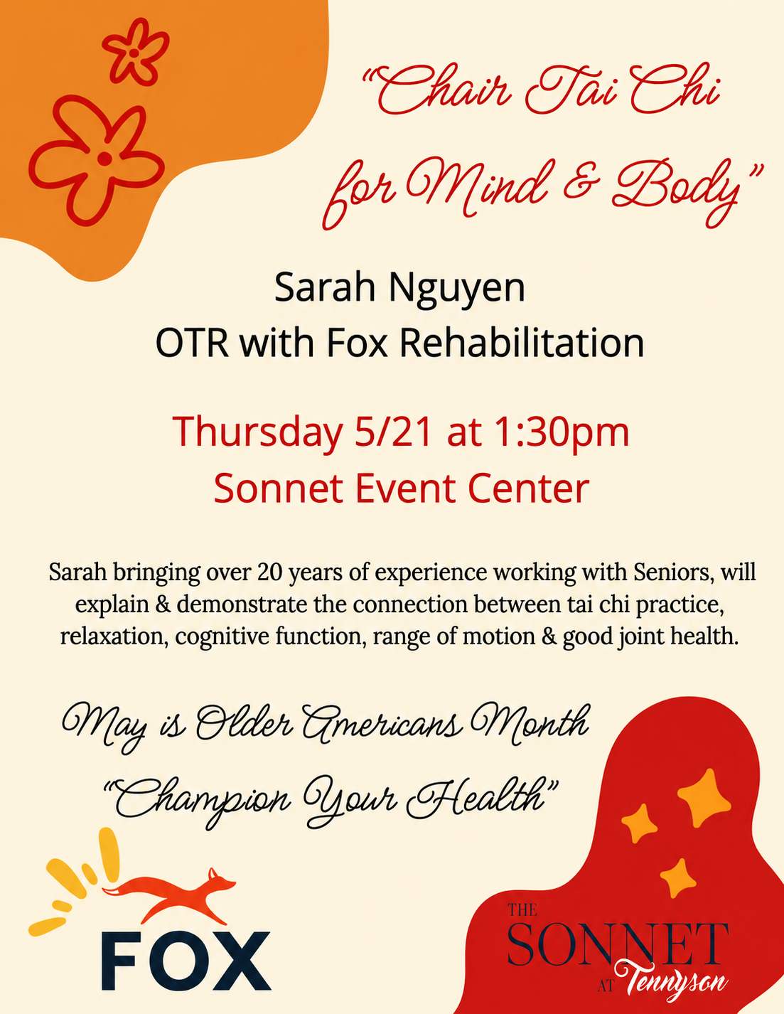 Chair Tai Chi Event