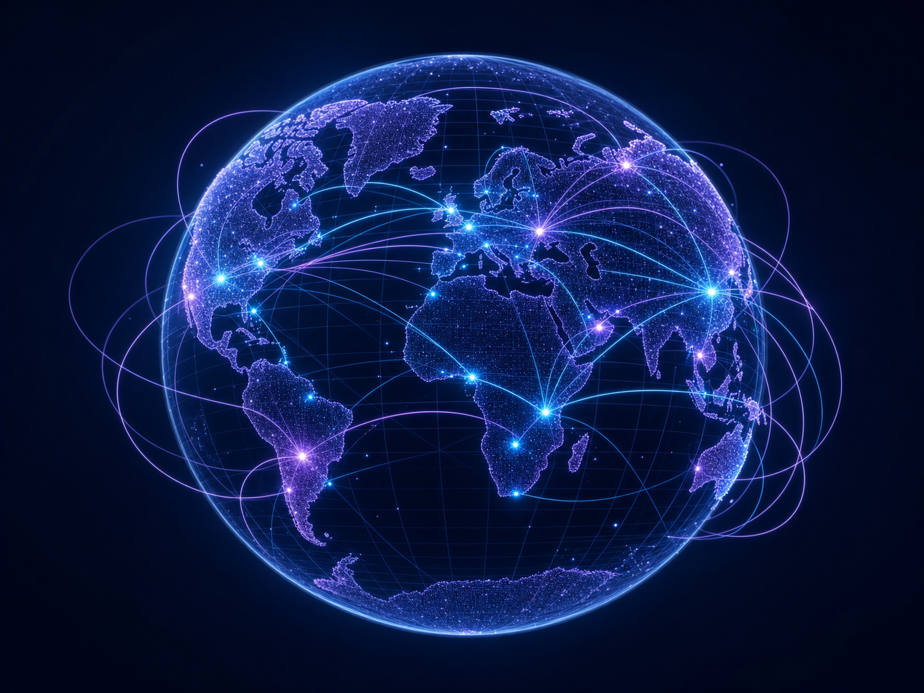 Abstract AI industry and ecosystem illustration with connected companies, platforms, models, chips, cloud systems, and deep navy green accents