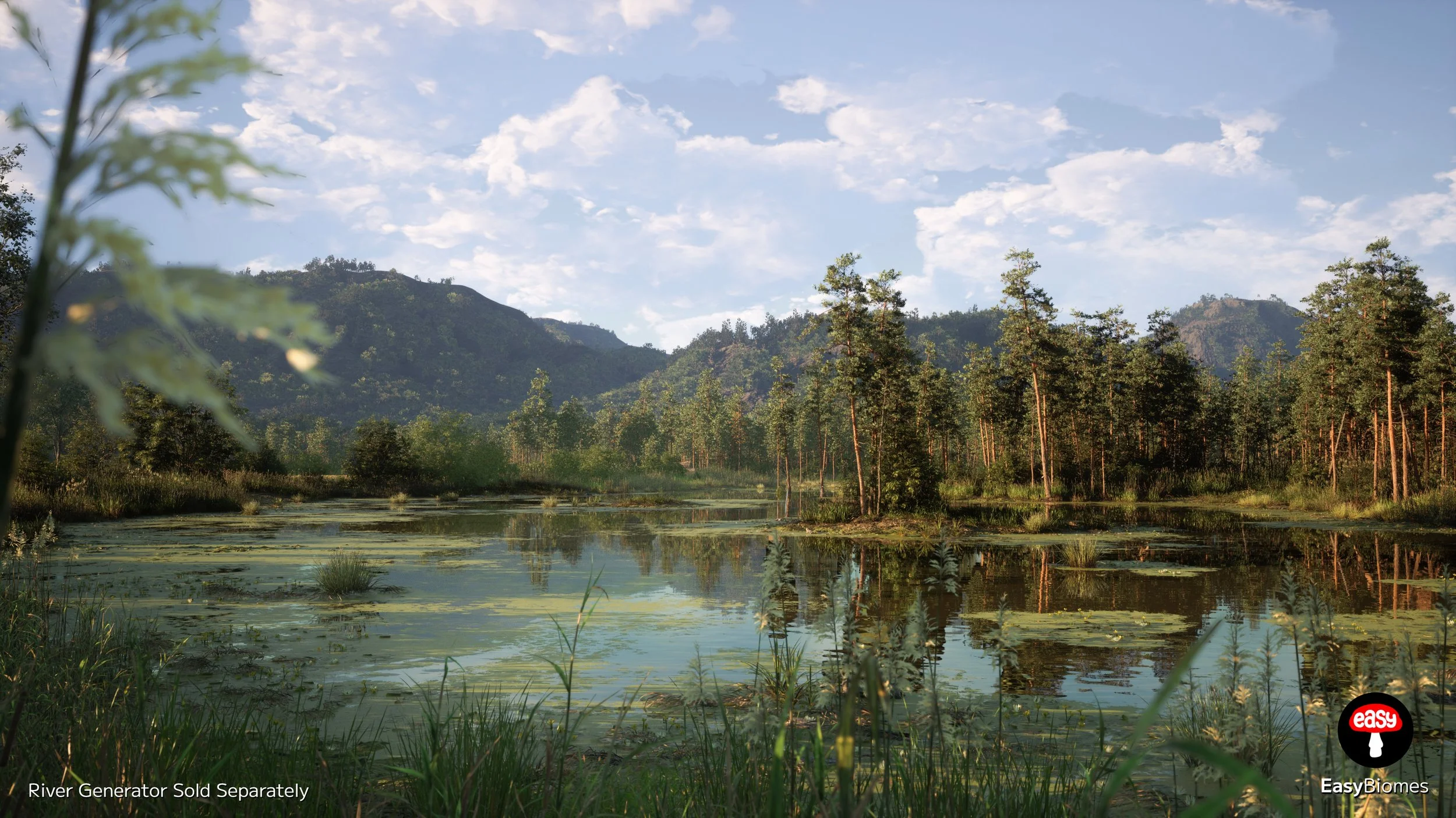 Procedural pine forest biome with real scale conifer trees – UE5 PCG