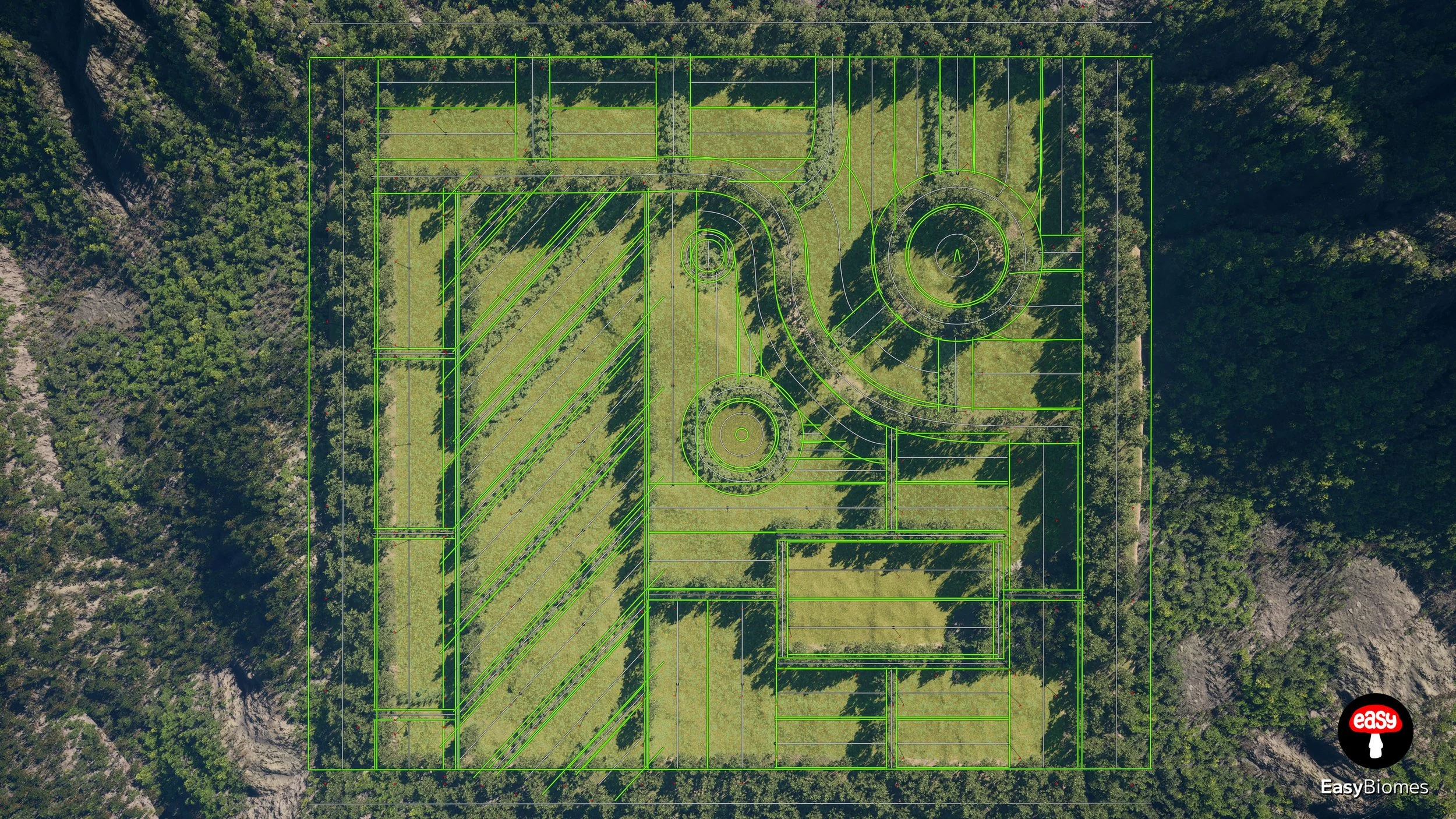 Top-down width and density control