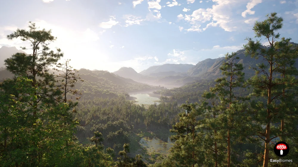 EasyBiomes Pine environment in Unreal Engine 5