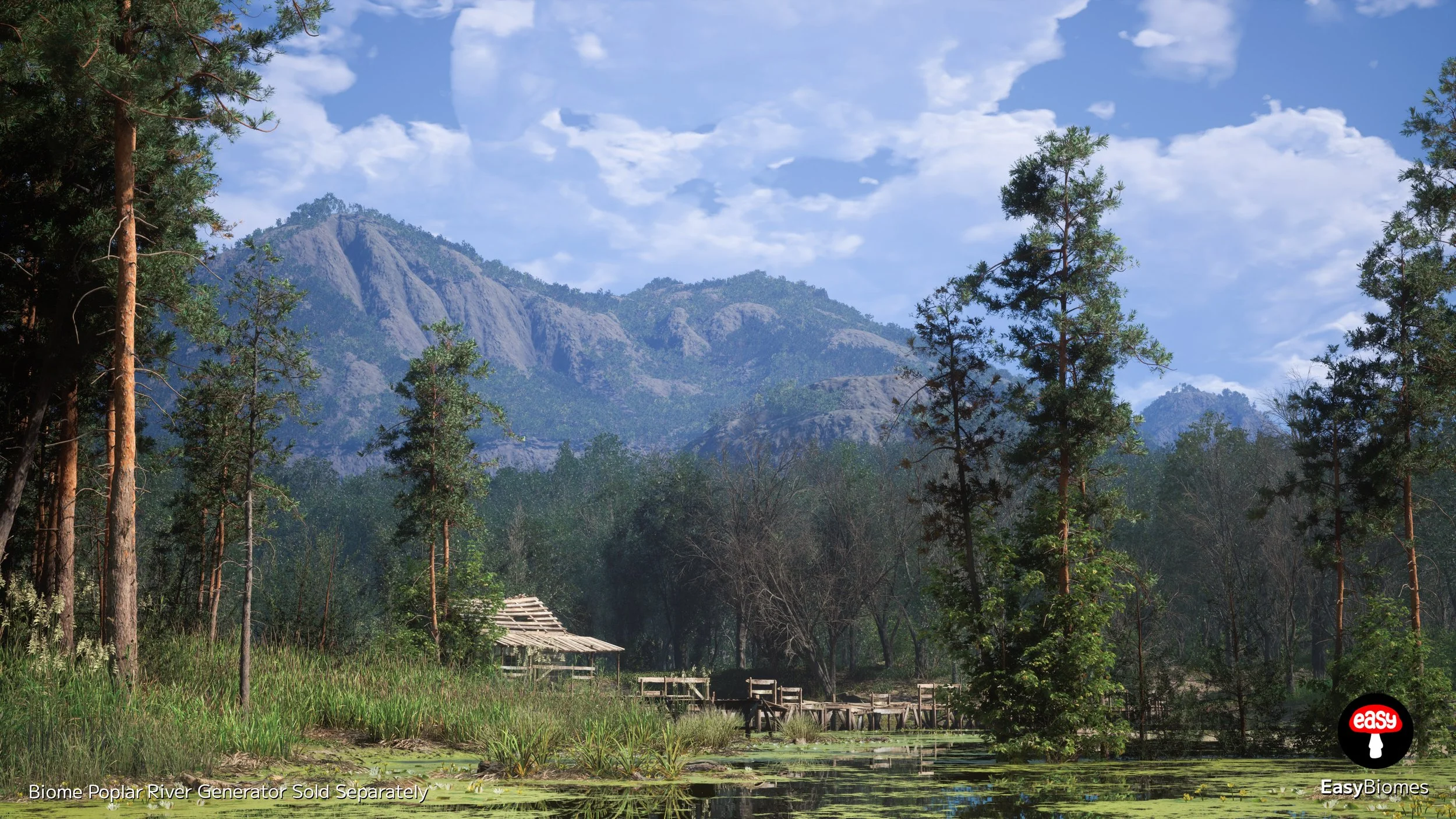 High detail conifer forest biome with realistic lighting – UE5