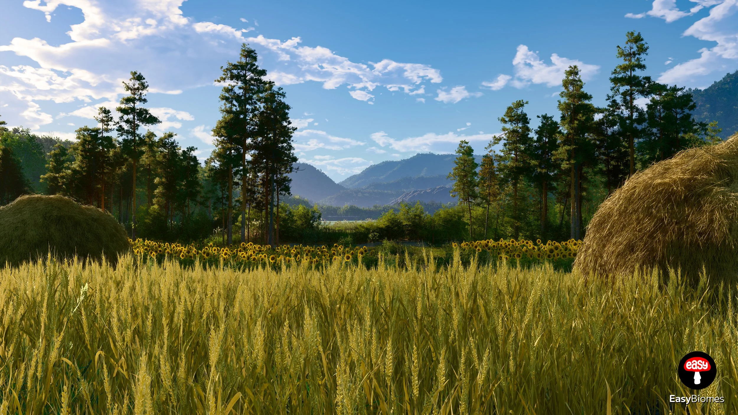 Large scale farmland environment optimized for Unreal Engine 5