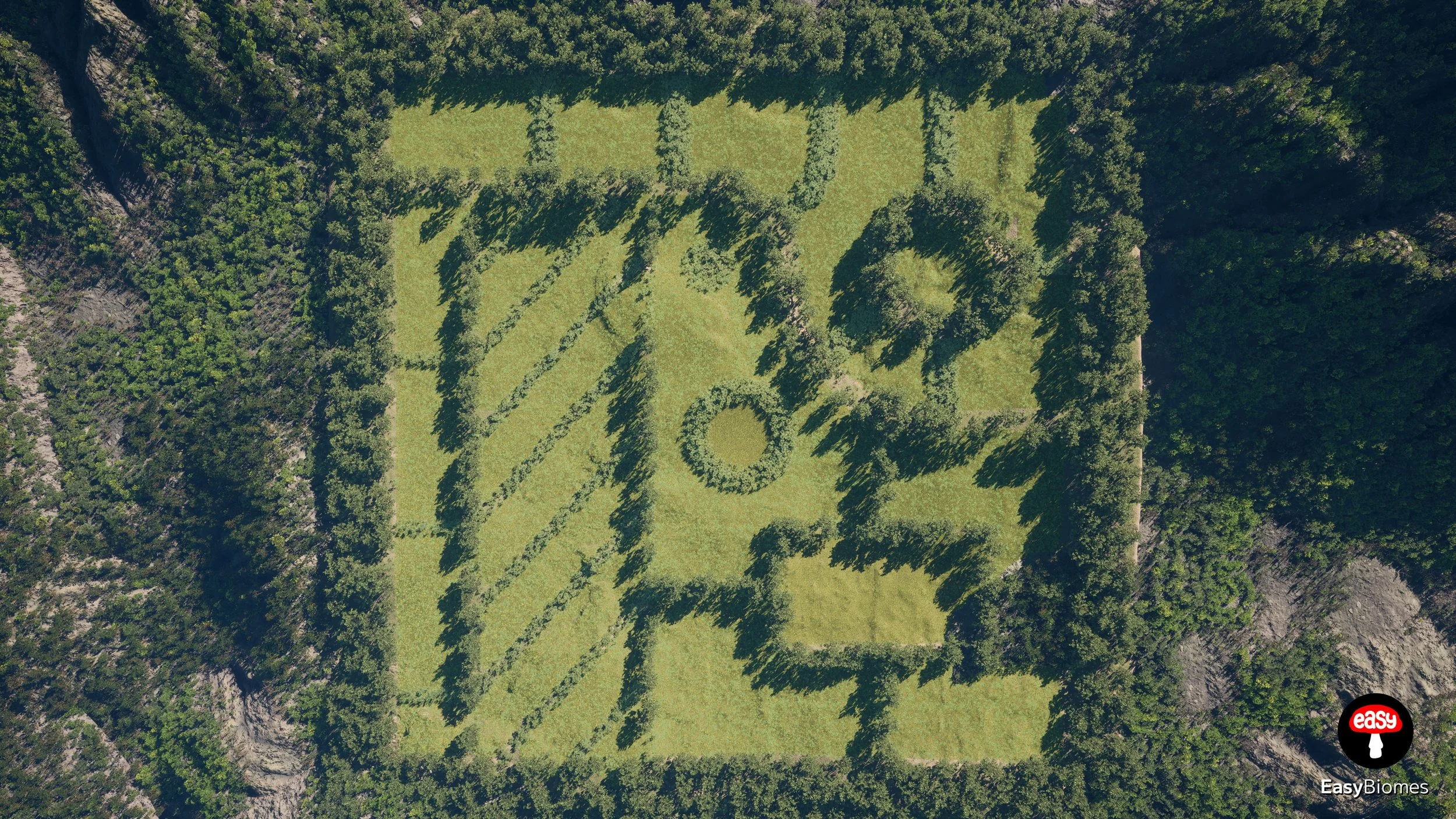 Top-down spline forest strip layout