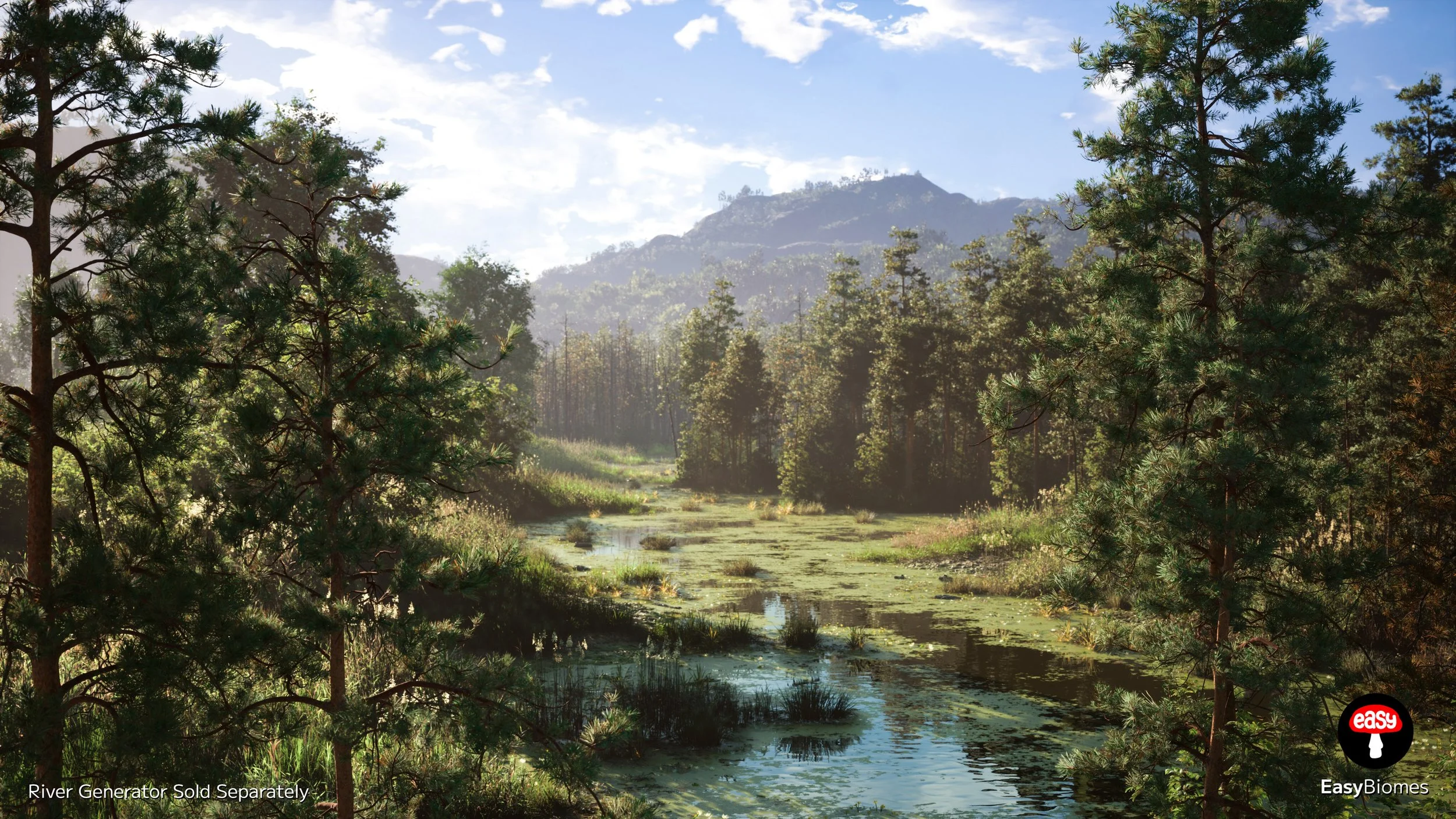 Real world inspired conifer forest biome – PCG pine trees in UE5