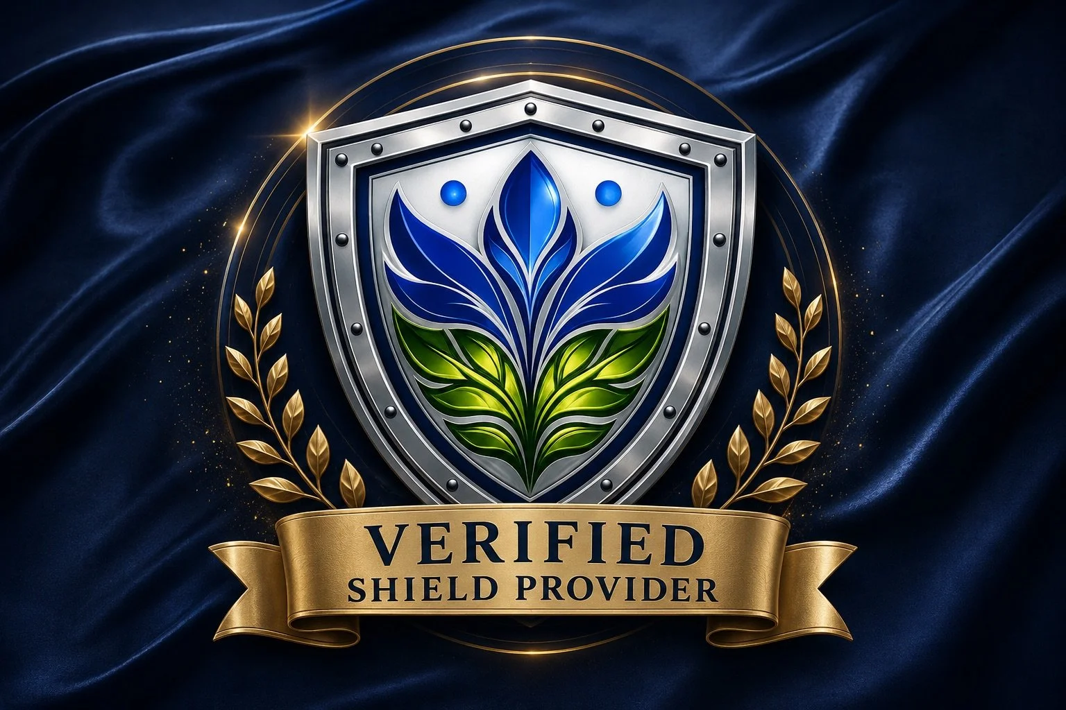 SHIELD Psychiatry luxury crest for trusted child, teen, adolescent, college student, and young adult telepsychiatry care across Florida